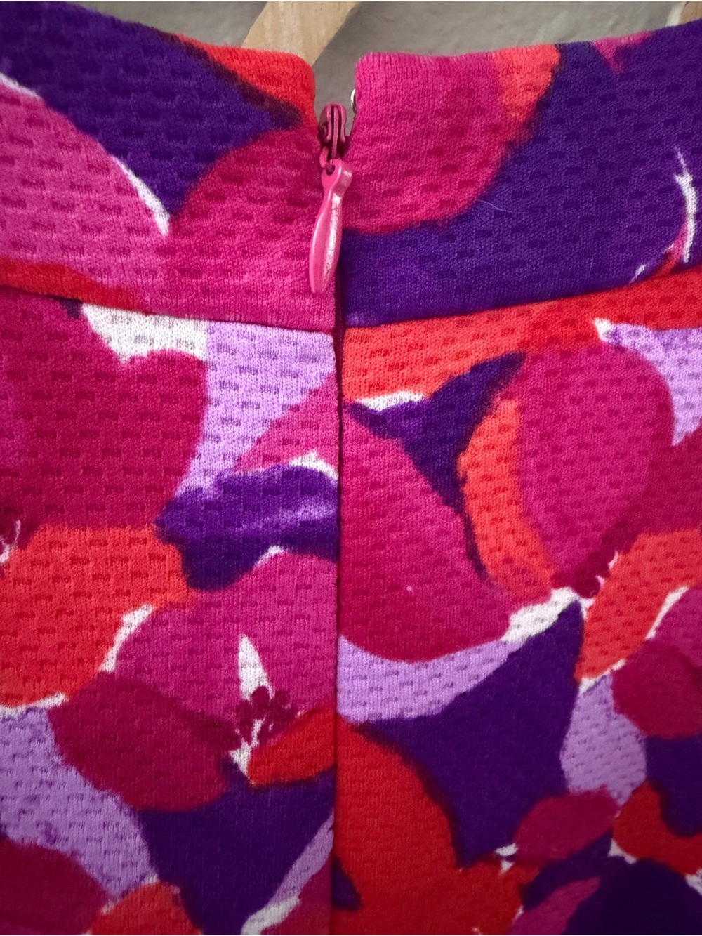 Pappagallo Pink Purple Red Floral Knit Dress - Picture 2 of 4